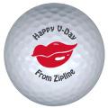 happy u day with logo golf ball print