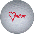 mom logo golf ball print