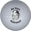 hit here Hollywood golf ball print