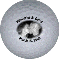 kim and david marriage golf ball print