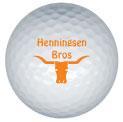 henningsen bros logo golf ball print